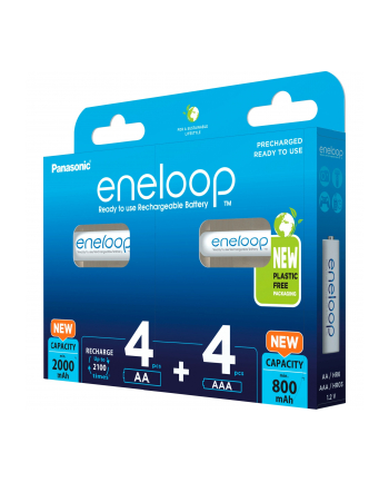 PANASONIC ENELOOP 4X AA 2000MAH + 4X AAA 800MAH nr 1