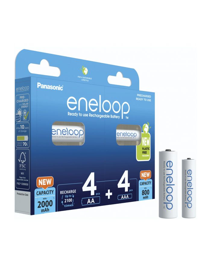 PANASONIC ENELOOP 4X AA 2000MAH + 4X AAA 800MAH główny