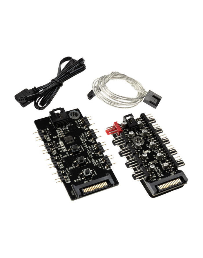 Bitspower Notos 120 Digital RGB 3-pack + Hub (BPTAFX1812NTWH3) główny