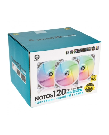 Bitspower Notos 120 Digital RGB 3-pack + Hub (BPTAFX1812NTWH3)