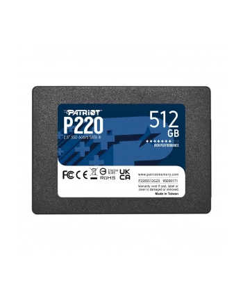 patriot Dysk SSD 512GB P220 550/500MB/s SATA III 2.5 cala nr 1