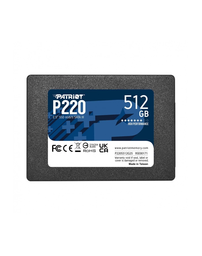 patriot Dysk SSD 512GB P220 550/500MB/s SATA III 2.5 cala główny