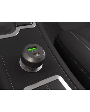 natec Ładowarka samochodowa Coney 1x USB 1x USB-C QC 3.0 48W Czarna nr 1