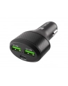 natec Ładowarka samochodowa Coney 2x USB 1x USB-C QC 3.0 Power Delivery 84W Czarna - nr 23