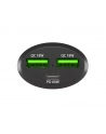 natec Ładowarka samochodowa Coney 2x USB 1x USB-C QC 3.0 Power Delivery 84W Czarna - nr 4