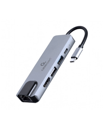 gembird Adapter wieloportowy USB-C 5w1, PD, HDMI, USB 3.1, USB 2.0, LAN nr 2