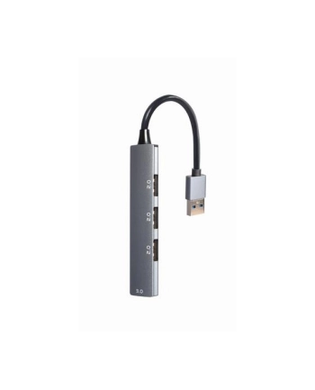 GEMBIRD Hub USB 4-Porty USB3 x 1 USB2 x 3 srebrny