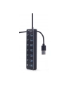 GEMBIRD 7-portowy HUB USB 3.1 Gen 1 z przełącznikami czarny - nr 3