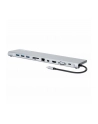 MANHATTAN USB-C PD 11-in-1 Triple-Monitor Docking Station with MST HDMI Mini DP VGA 4K30Hz 3x USB-A PD RJ45 Card Reader 3.5mm Audio - nr 1