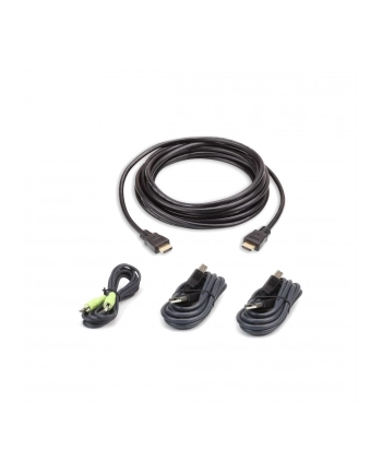ATEN KABEL KVM  2L-7D03UHX4, [1X ZŁĄCZE MĘSKIE HDMI, ZŁĄCZE MĘSKIE USB 2.0 A, ZŁĄCZE MĘSKIE JACK 3,5 MM - 1X ZŁĄCZE MĘSKIE HDMI, ZŁĄCZE MĘSKIE JACK 3,
