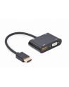 gembird Adapter HDMI męski do HDMI żeński + VGA żeński z audio i dodatkowym portem zasilania - nr 17