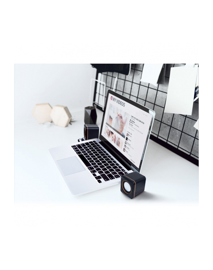 TECHLY Mini Głośniki Komputerowe 2.0 Jack 3.5mm 3W Zasilanie USB główny