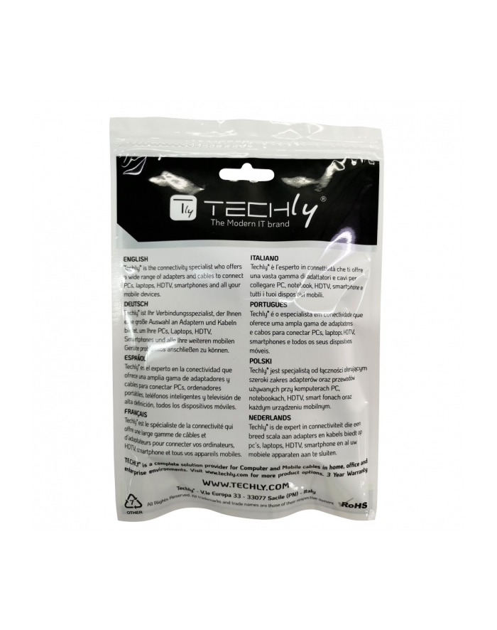 TECHLY Konwerter Adapter HDMI - VGA D-Sub 1920x1200 M/F główny