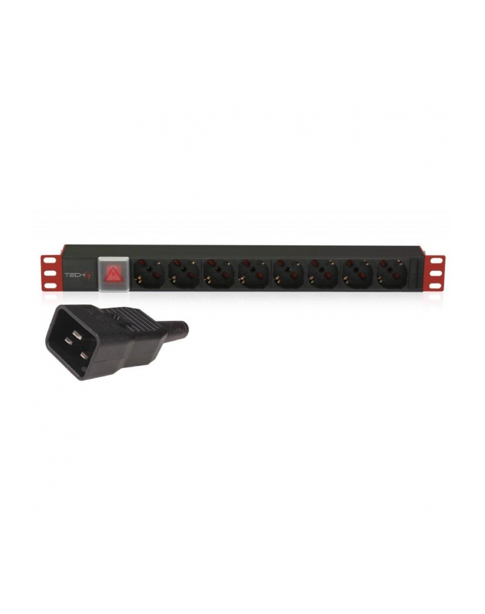 TECHLY Listwa Zasilająca Rack 1U 8x Schuko/UNEL Kabel C20 3m 16A główny