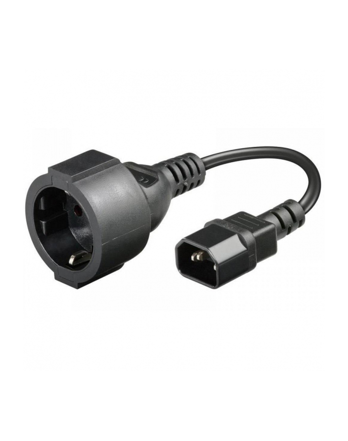 MANHATTAN Adapter Zasilania IEC320 C14 na Schuko F Gniazdo 23cm główny