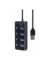 GEMBIRD 4-portowy HUB USB 3.1 Gen 1 z przełącznikami czarny - nr 2