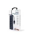GEMBIRD 7-portowy HUB USB 3.1 Gen 1 z przełącznikami czarny - nr 7