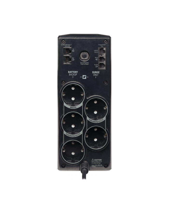 apc Energooszczędny zasilacz BR900G-GR Pro 900VA, 230V, 5 gniazd CEE 7/7 Schuko, AVR, LCD główny