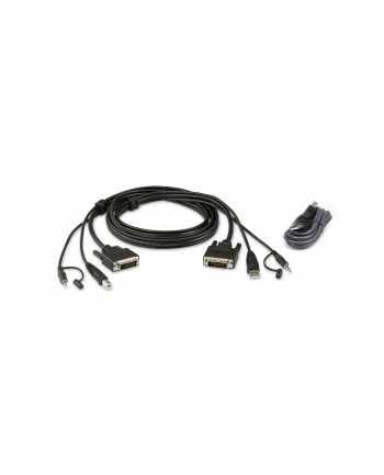 ATEN KABEL KVM  2L-7D02UDX2, [1X ZŁĄCZE MĘSKIE DVI-D, ZŁĄCZE MĘSKIE USB 2.0 A, ZŁĄCZE MĘSKIE JACK 3,5 MM - 1X ZŁĄCZE MĘSKIE DVI-D, ZŁĄCZE ŻEŃSKIE USB