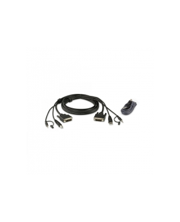 ATEN KABEL KVM  2L-7D02UDX2, [1X ZŁĄCZE MĘSKIE DVI-D, ZŁĄCZE MĘSKIE USB 2.0 A, ZŁĄCZE MĘSKIE JACK 3,5 MM - 1X ZŁĄCZE MĘSKIE DVI-D, ZŁĄCZE ŻEŃSKIE USB