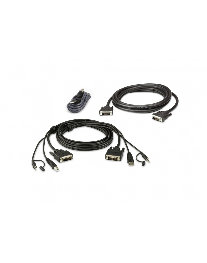 ATEN  KABEL KVM  2L-7D02UDX3, [1X ZŁĄCZE MĘSKIE DVI-D, ZŁĄCZE MĘSKIE USB 2.0 A, ZŁĄCZE MĘSKIE JACK 3,5 MM - 1X ZŁĄCZE MĘSKIE DVI-D, ZŁĄCZE ŻEŃSKIE USB główny