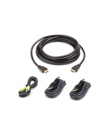 ATEN KABEL KVM  2L-7D03UHX4, [1X ZŁĄCZE MĘSKIE HDMI, ZŁĄCZE MĘSKIE USB 2.0 A, ZŁĄCZE MĘSKIE JACK 3,5 MM - 1X ZŁĄCZE MĘSKIE HDMI, ZŁĄCZE MĘSKIE JACK 3,