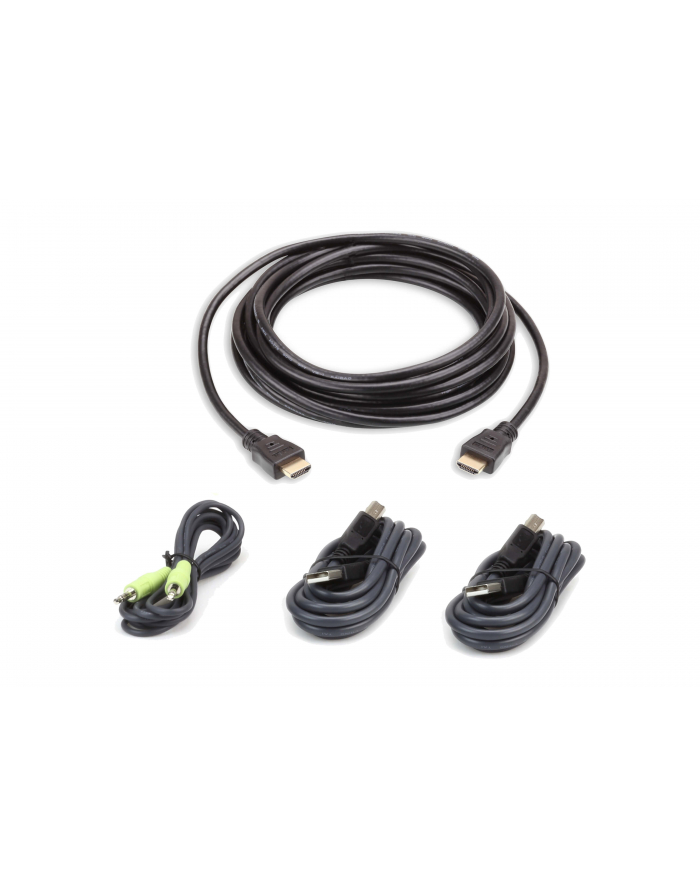 ATEN KABEL KVM  2L-7D03UHX4, [1X ZŁĄCZE MĘSKIE HDMI, ZŁĄCZE MĘSKIE USB 2.0 A, ZŁĄCZE MĘSKIE JACK 3,5 MM - 1X ZŁĄCZE MĘSKIE HDMI, ZŁĄCZE MĘSKIE JACK 3, główny