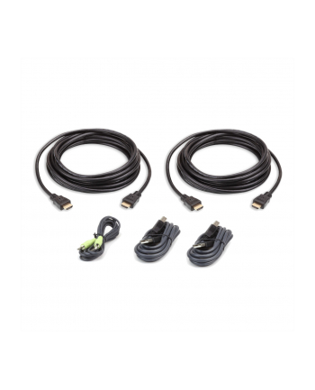 ATEN KABEL KVM  2L-7D03UHX5, [1X ZŁĄCZE MĘSKIE HDMI, ZŁĄCZE MĘSKIE USB 2.0 A, ZŁĄCZE MĘSKIE JACK 3,5 MM - 1X ZŁĄCZE MĘSKIE HDMI, ZŁĄCZE MĘSKIE JACK 3, nr 2