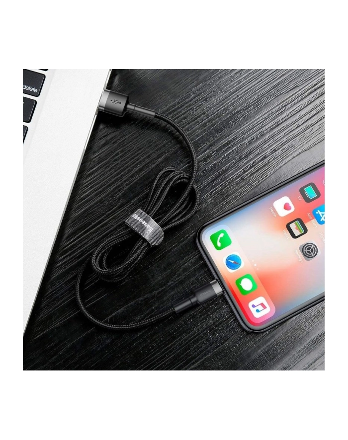 BAS(wersja europejska)S KABEL LIGHTNING USB CAFULE 1 5A 2M (SZARY) główny