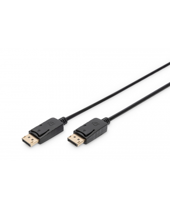 Kabel DisplayPort DIGITUS z zatrzaskami 1080p 60Hz FHD Typ DP/DP M/M czarny 5m