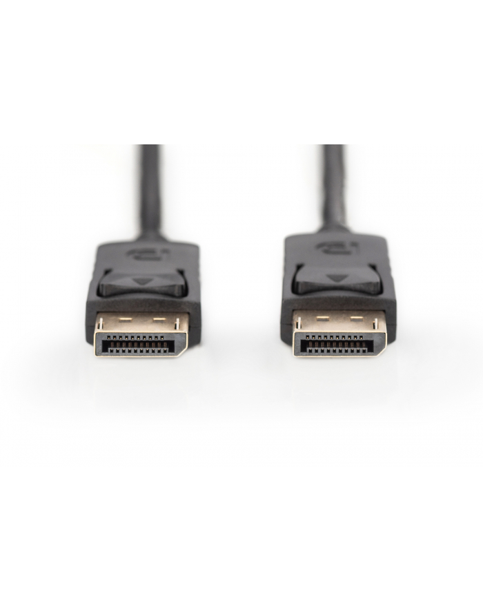 Kabel DisplayPort DIGITUS z zatrzaskami 1080p 60Hz FHD Typ DP/DP M/M czarny 5m główny