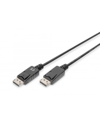 Kabel DisplayPort DIGITUS z zatrzaskami 1080p 60Hz FHD Typ DP/DP M/M czarny 3m