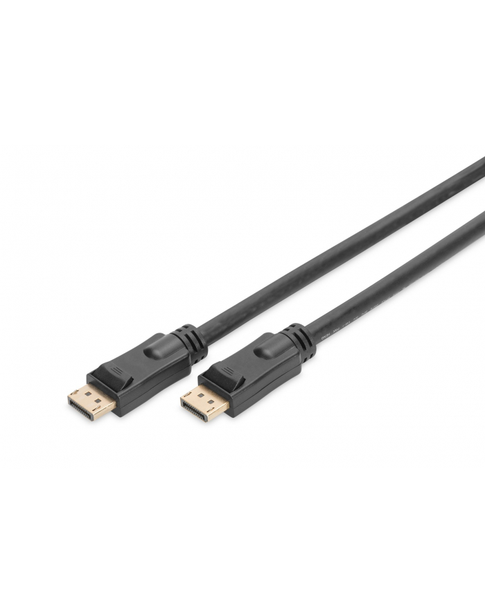 Kabel DisplayPort DIGITUS z zatrzaskami 4K 60Hz UHD Typ DP/DP M/M czarny 20m główny