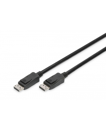 Kabel DisplayPort DIGITUS z zatrzaskami 8K 30Hz UHD Typ DP/DP M/M czarny 2m