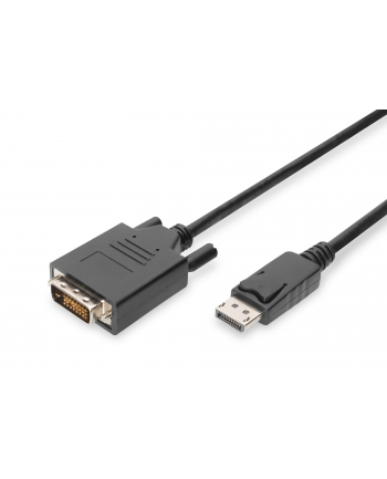 Kabel adapter DIGITUS DisplayPort z zatrzaskiem 1080p 60Hz FHD Typ DP/DVI-D (24+1) M/M 2m