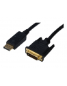 Kabel adapter DIGITUS DisplayPort z zatrzaskiem 1080p 60Hz FHD Typ DP/DVI-D (24+1) M/M 2m - nr 2