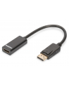 Kabel adapter DIGITUS DisplayPort, DP-HDMI typA, M/Ż 0,15m, DP 1.2 - nr 1