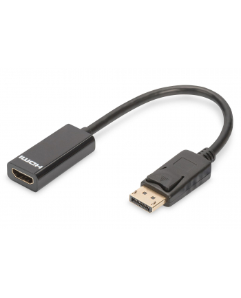 Kabel adapter DIGITUS DisplayPort, DP-HDMI typA, M/Ż 0,15m, DP 1.2
