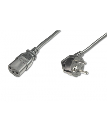 Kabel zasilający DIGITUS AK-440109-008-S Schuko kątowy/IEC C13 M/Ż 0,75m