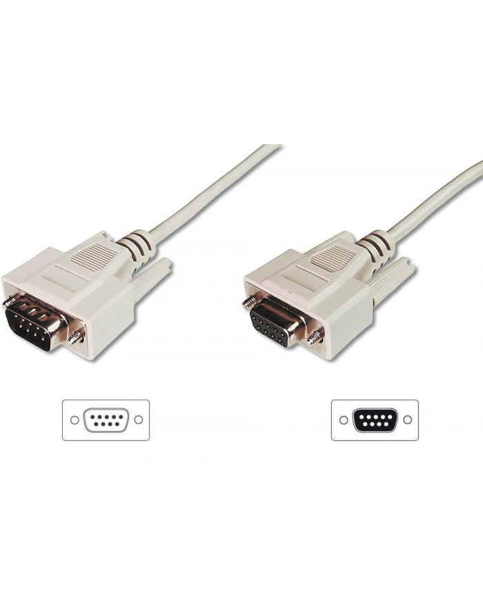 Przedłużacz RS-232 DIGITUS 9pin /M - 9pin /Ż 3m główny