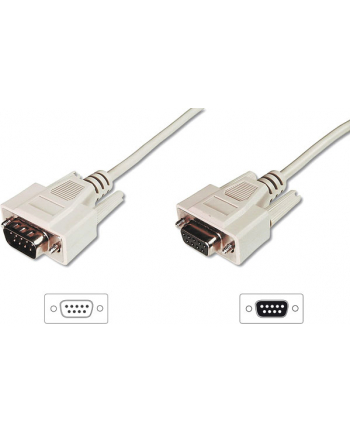Przedłużacz RS-232 DIGITUS 9pin /M - 9pin /Ż 3m