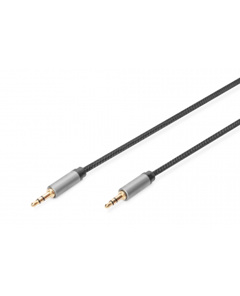 Kabel połączeniowy audio DIGITUS PREMIUM MiniJack Stereo Typ 3.5mm/3.5mm M/M nylon 1m