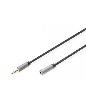 Kabel przedłużający audio DIGITUS PREMIUM MiniJack Stereo Typ 3.5mm/3.5mm Ż/M nylon 3m