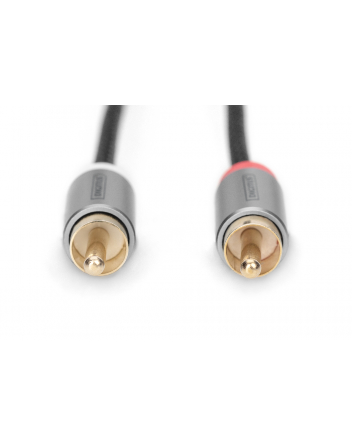 Kabel adapter audio DIGITUS PREMIUM MiniJack/Cinch Stereo Typ 3.5mm/2xRCA M/M nylon 1m główny