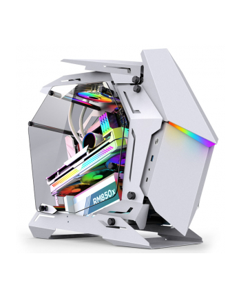Jonsbo MOD3 Mini Micro-ATX Tower Showcase, Tempered Glass - biały