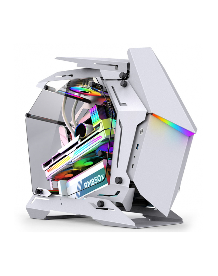 Jonsbo MOD3 Mini Micro-ATX Tower Showcase, Tempered Glass - biały główny