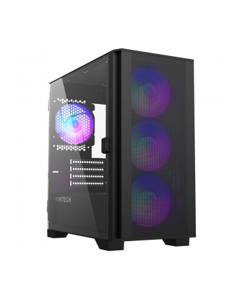 Montech AIR 100 ARGB, Micro-ATX, Tempered Glass - czarny