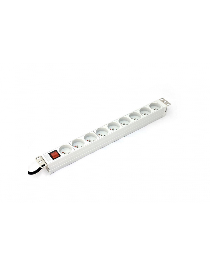Listwa zasilająca DIGITUS 19'' 9 gniazd 2P+Z, kabel dł. 2m +wtyk C14, wyłącznik główny