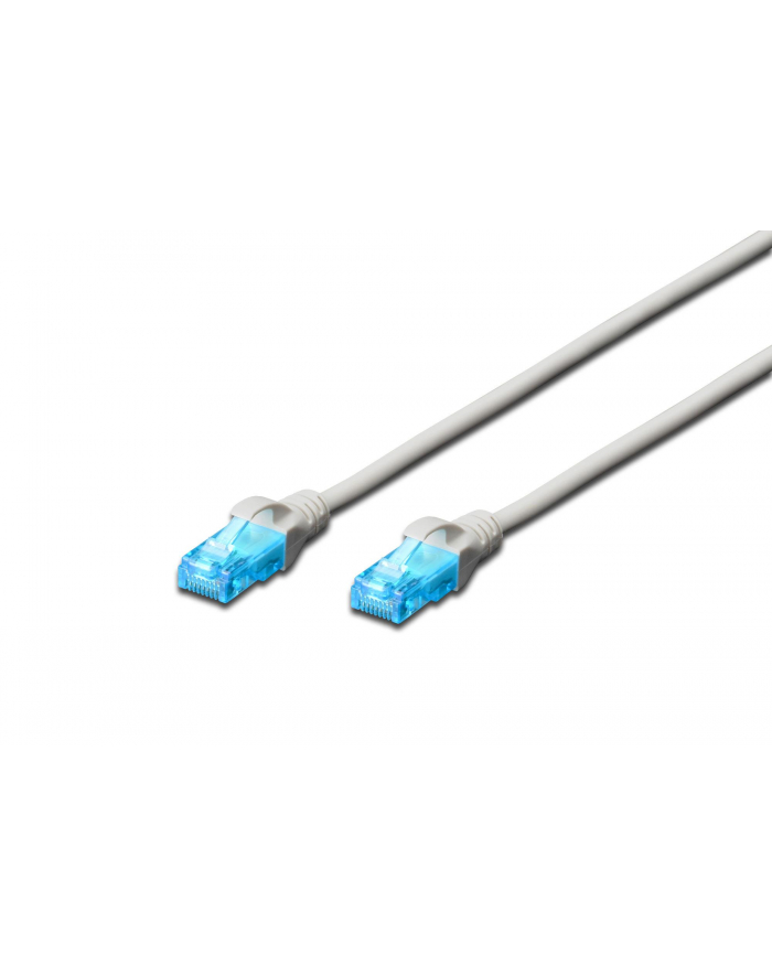 Patchcord DIGITUS UTP kat. 5e 2,5m PVC szary główny