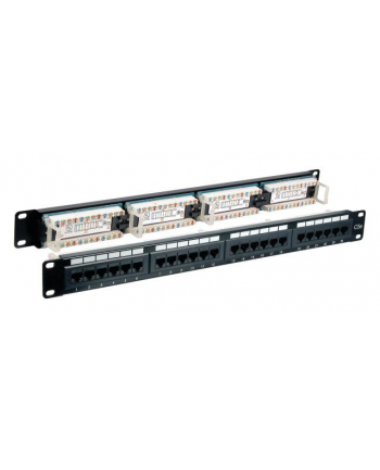 Patch panel EFB-Elektronik 37584.1, 24 porty RJ45 Cat5e UTP, 1U, czarny